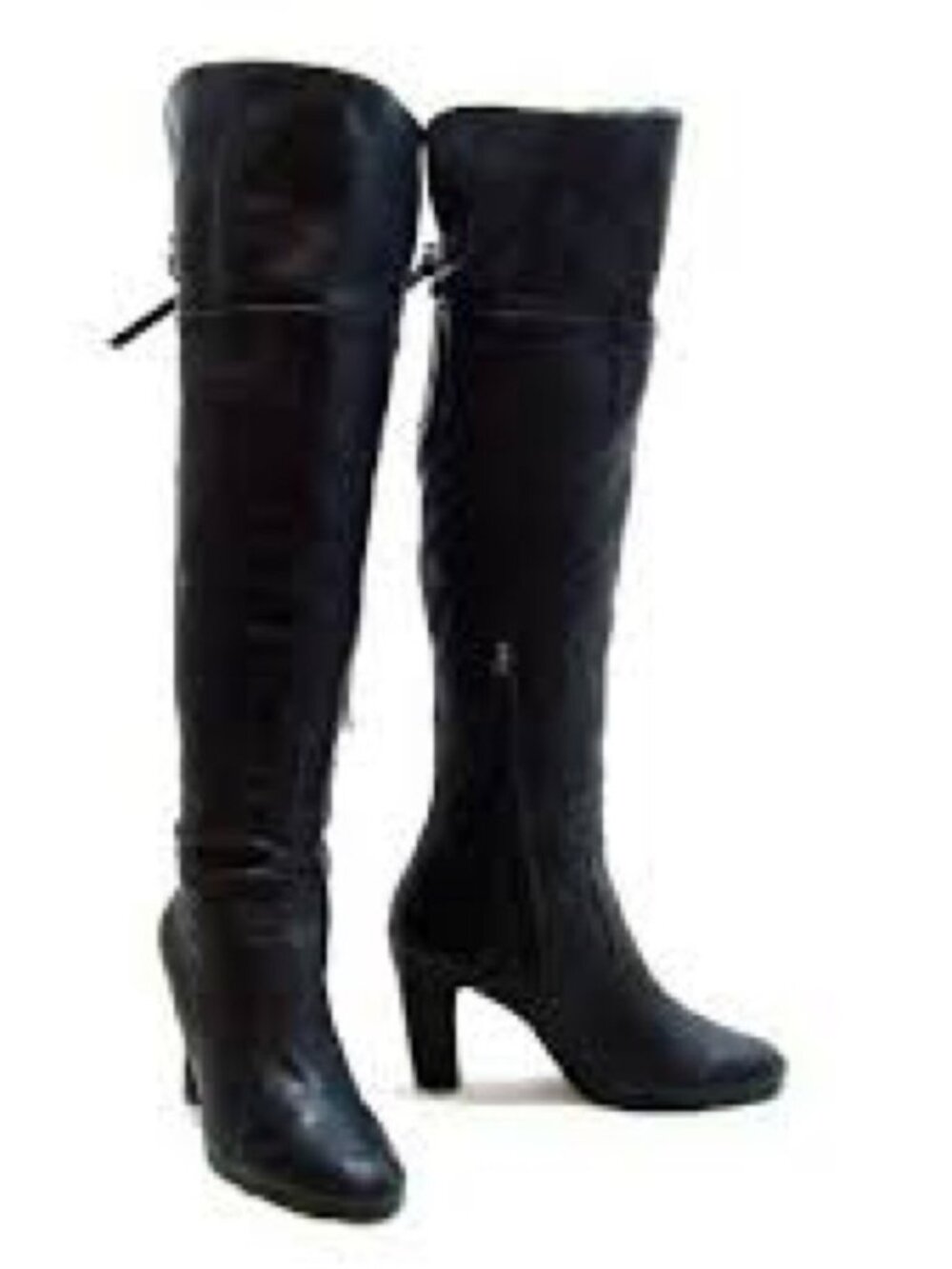 Sam Edelman B-Sarah Black Leather Knee-High Boots Size 9M